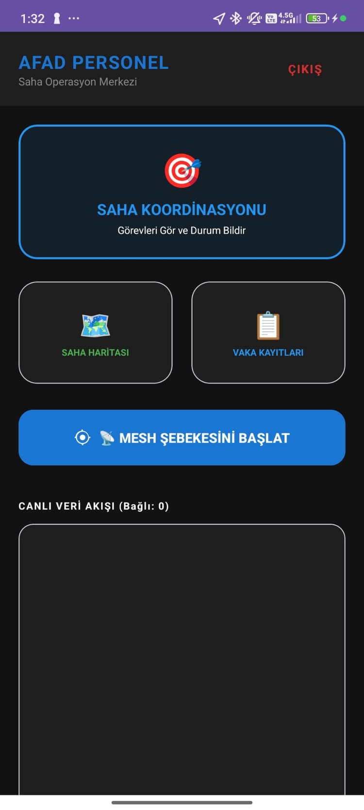 Personnel dashboard home screen